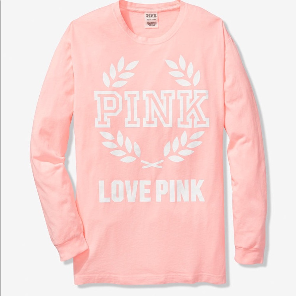 🎉SALE❗️1 LEFT💕VS PINK CAMPUS LONG SLEEVE TEE - Picture 2 of 5